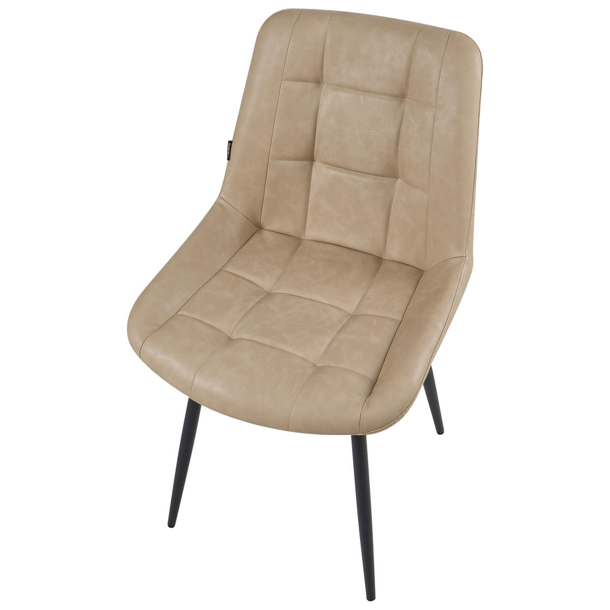 JÍDELNÍ ŽIDLE sada 2 ks Umělá kůže Béžová Melrose - béžová, plast (51/85/58cm) - Beliani