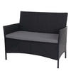 POLY-RATTAN GARTENBANK Anthrazit, Grau - Anthrazit/Grau, Kunststoff (106/83/60cm) - MCW