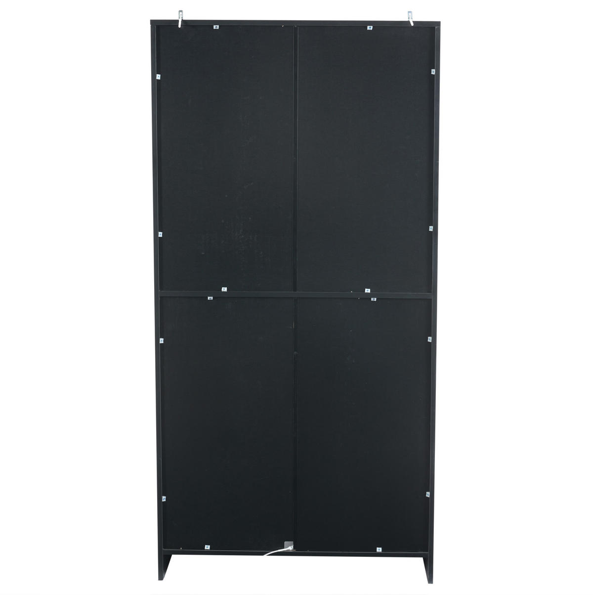 VITRINE aus Spanplatte 80x40x160 cm Schwarz mit APP-LED-Beleuchtung und verstellbaren Einlegeböden - Schwarz, Holzwerkstoff (40/160/80cm) - Modfu