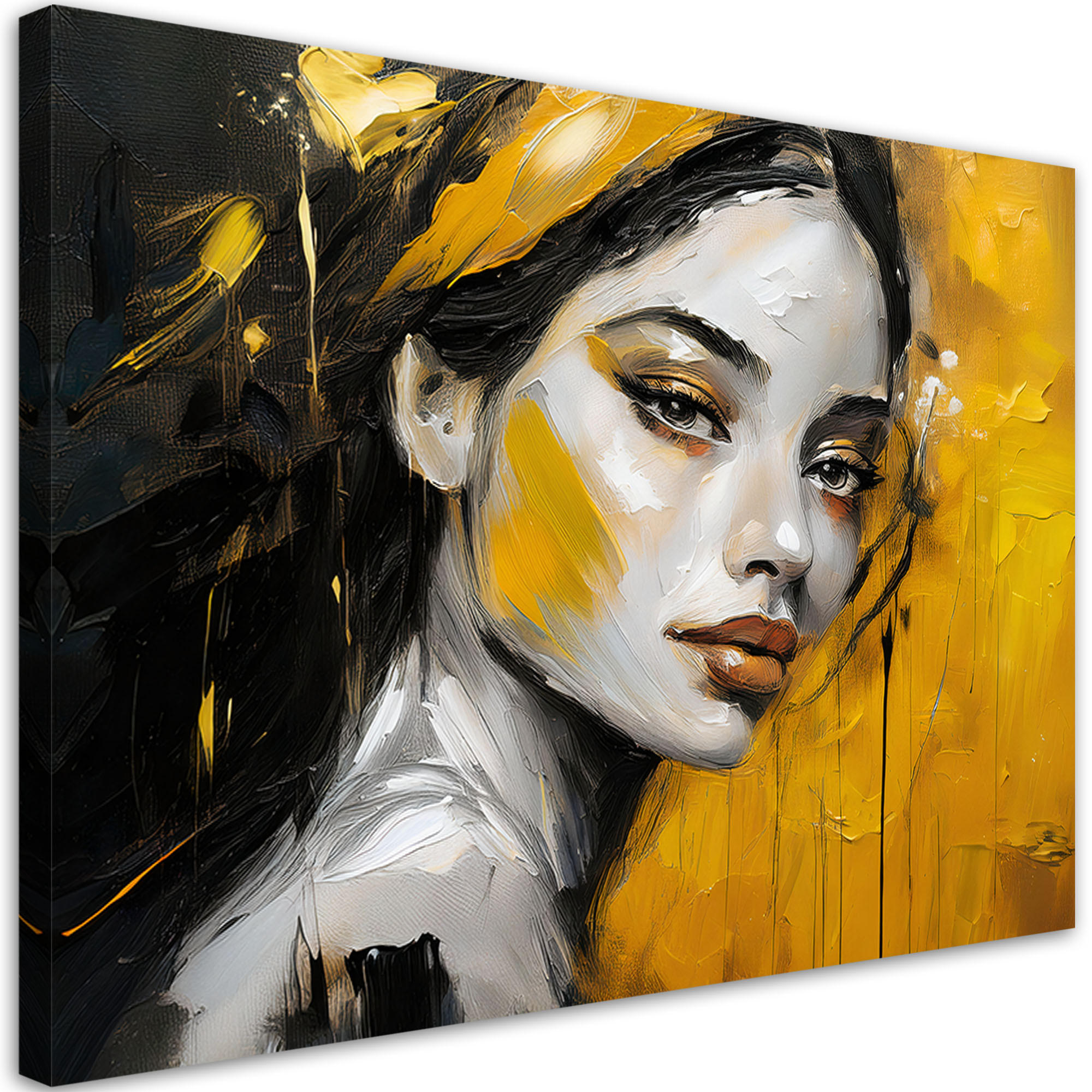 WANDBILD frau glamour gold - Goldfarben, Textil (60/40cm) - Feeby