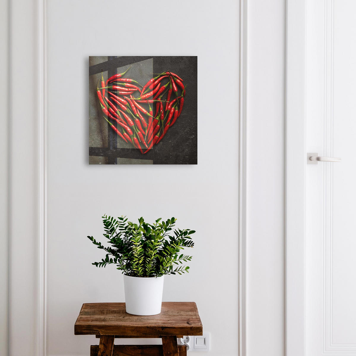 SCHLÜSSELBOX Schwarz 30x30 cm- Türöffnung nach rechts - Pfefferherz - Rot, Metall (30/30/5cm) - TULUP