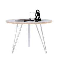 COUCHTISCH RIO mit goldener Kante – weiß - Weiß, Holzwerkstoff/Metall (67/67/45cm) - Idohome