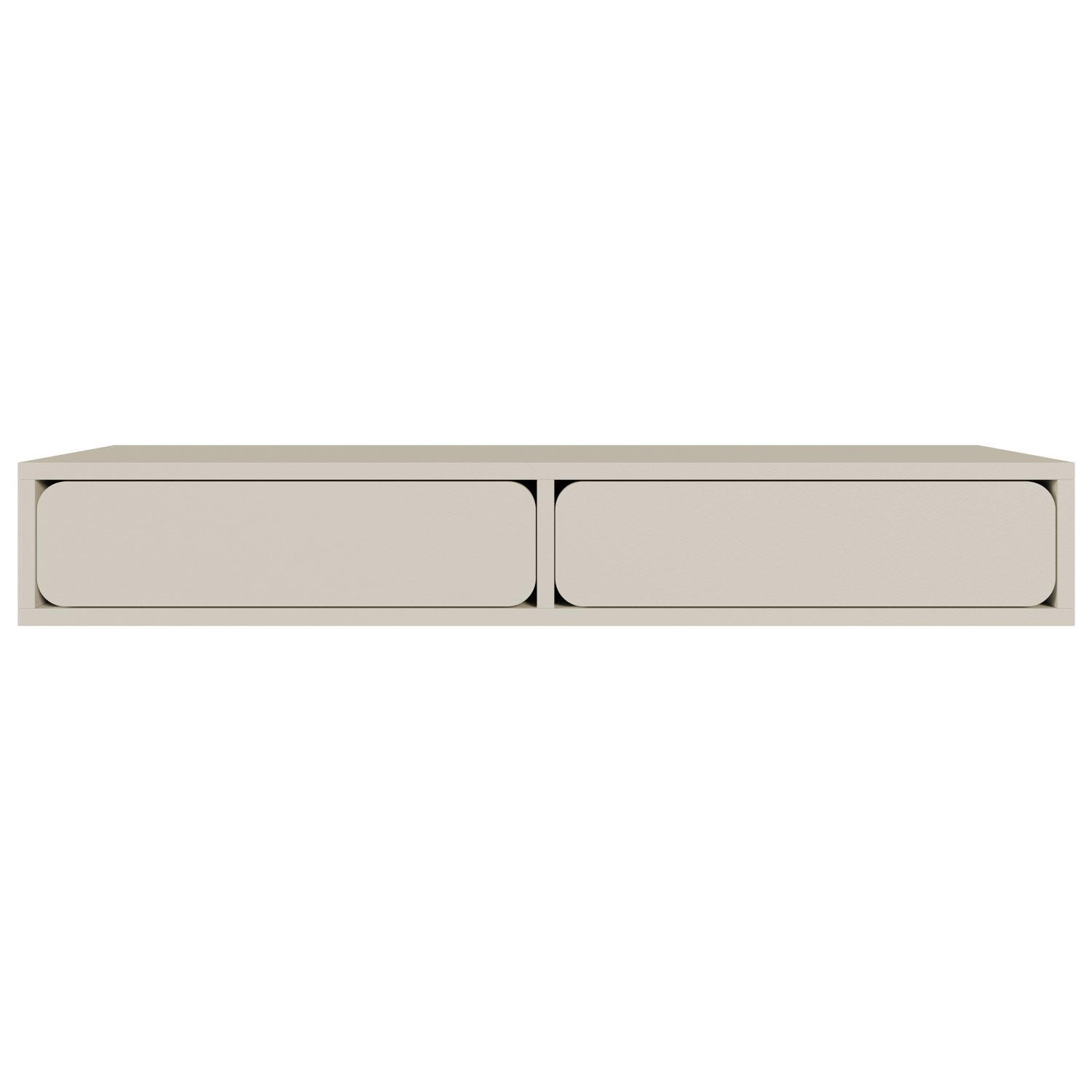 SCHMINKTISCH Wuwu Greige 110 cm - Taupe, Holzwerkstoff (35/110/17cm) - Selsey
