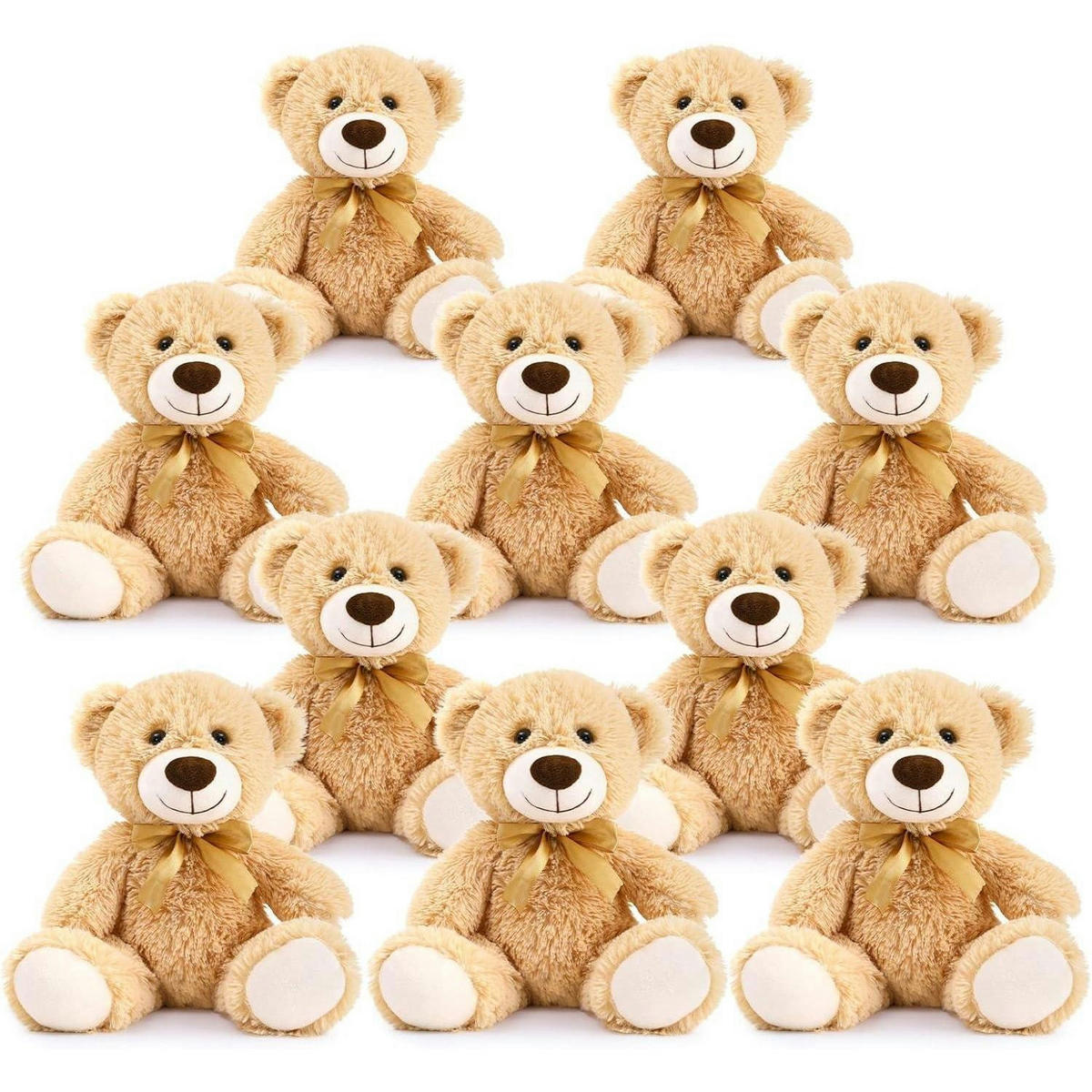 STOFFTIER 10-teiliges Set 35 cm Hellbraun - Braun, Textil (12/25cm)