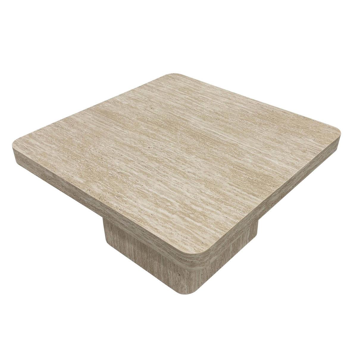 COUCHTISCH, Holzeffekt - Beige, Holz (80/80/45cm) - Oviala