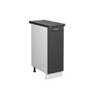 APOTHEKERUNTERSCHRANK Fame-Line Anthrazit-Gold 30 cm, AP Anthrazit - Anthrazit/Graphitfarben, Holzwerkstoff (30/82/60cm) - Vicco