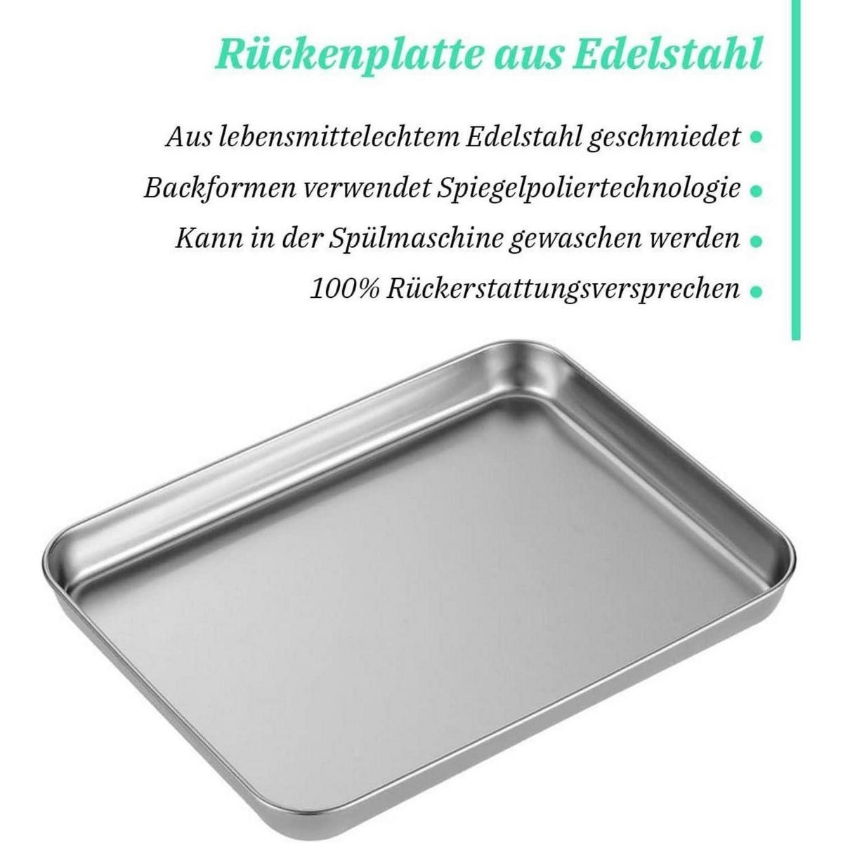 BACKBLECH Edelstahl 35 x 40 cm - Silberfarben, Metall (35/6/40cm)