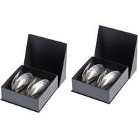MUSCHELBESTECK 4-teilig - Silberfarben, Keramik