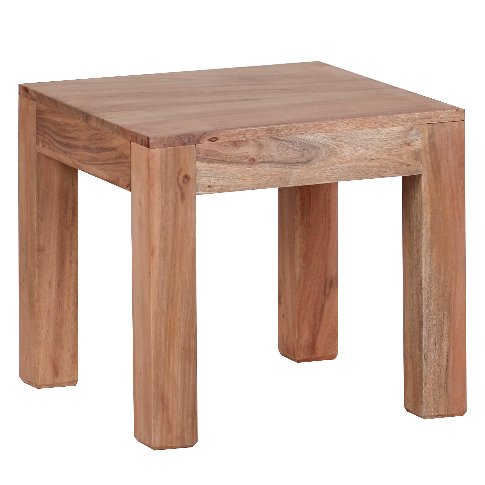 COUCHTISCH FEZA Akazie Beistelltisch - Braun, Holz (45/45/40cm) - tinkaro