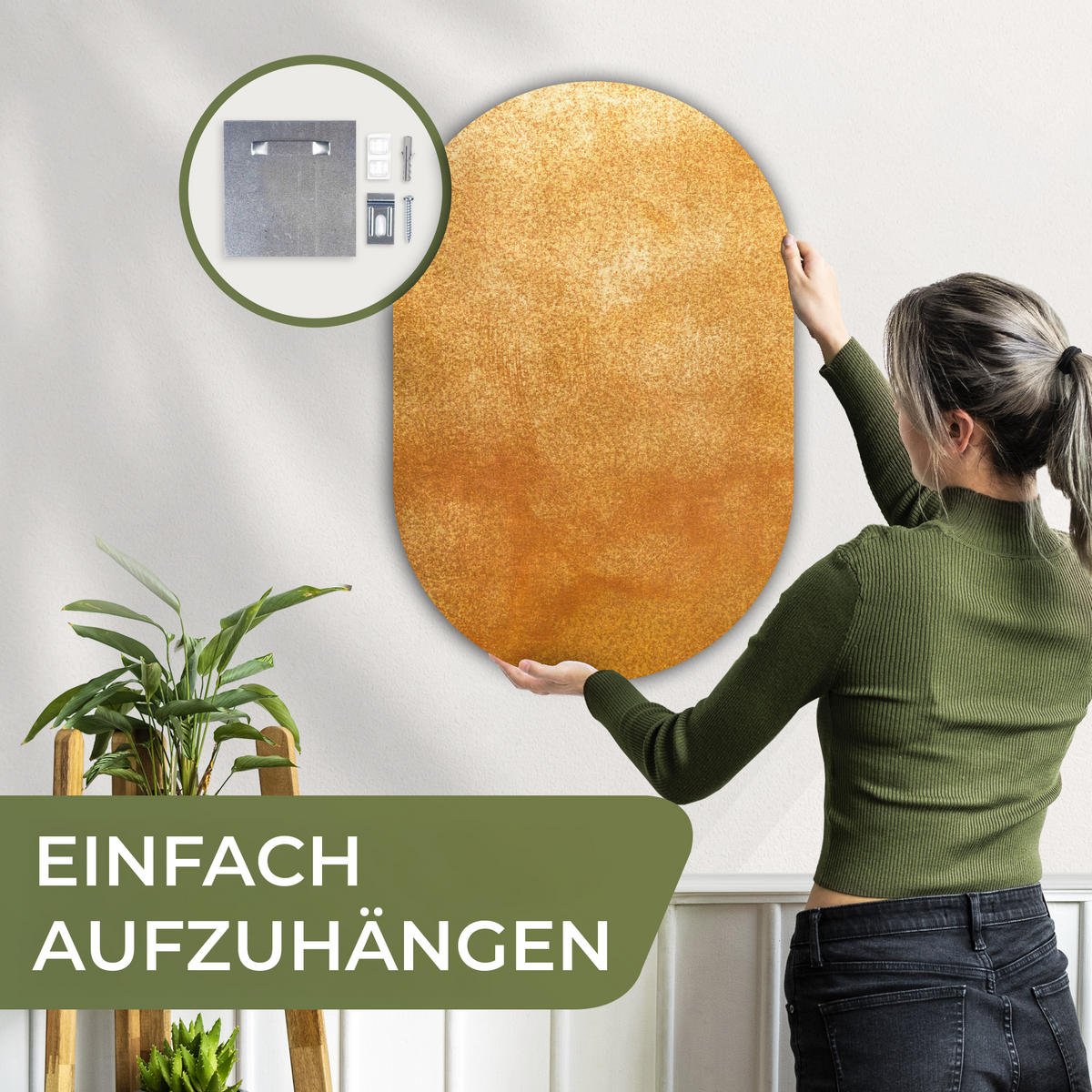 WANDBILD Eisen - Rost - Gold - Metall - Luxus 60x90 cm - Goldfarben, Kunststoff (60/90cm) - MuchoWow