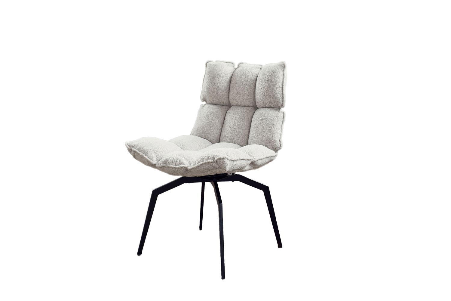 ESSZIMMERSTUHL BARO Weiß Webstoff Drehbar (360°) (1er-Set) - Weiß, Kunststoff/Textil (54/86/65cm) - KAWOLA