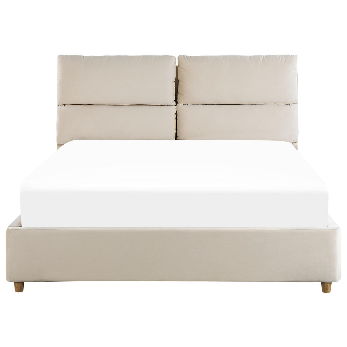 POLSTERBETT 140/200cm Helles Beige Batilly - Beige, Textil (140/200cm) - Beliani