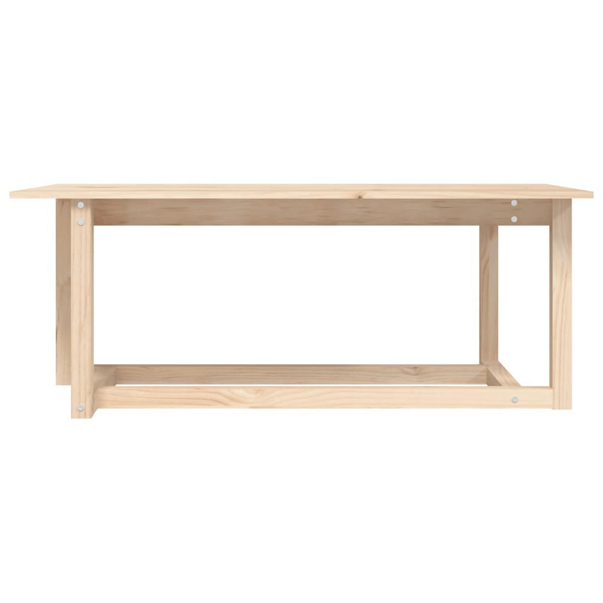 COUCHTISCH 110x55x45 cm Massivholz Kiefer - Braun, Holz (55/110/45cm) - furnicato