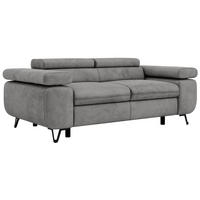 DVOJMIESTNA POHOVKA PETER 2 - Svetlosivá Samet - čierna/svetlosivá, kov/textil (200/76/99cm) - MKS
