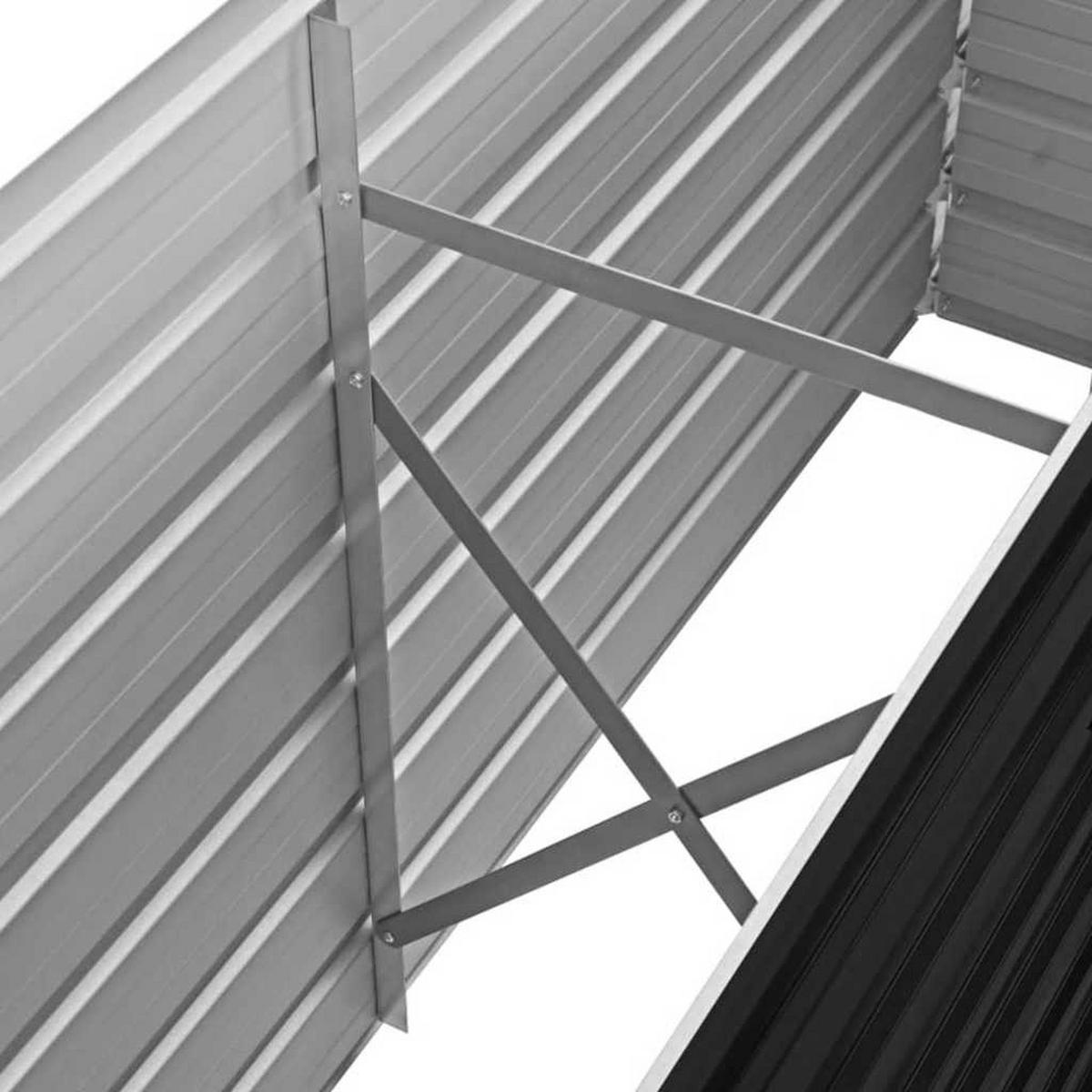 HOCHBEET für Garten OSKAR Anthrazit 160x40x77 cm Metall - Anthrazit, Metall (160/77/40cm) - DELUKE