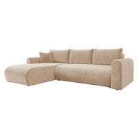 ECKSOFA Eliwo - Beige/Schwarz, Holz/Textil (252/158cm) - MIRJAN24