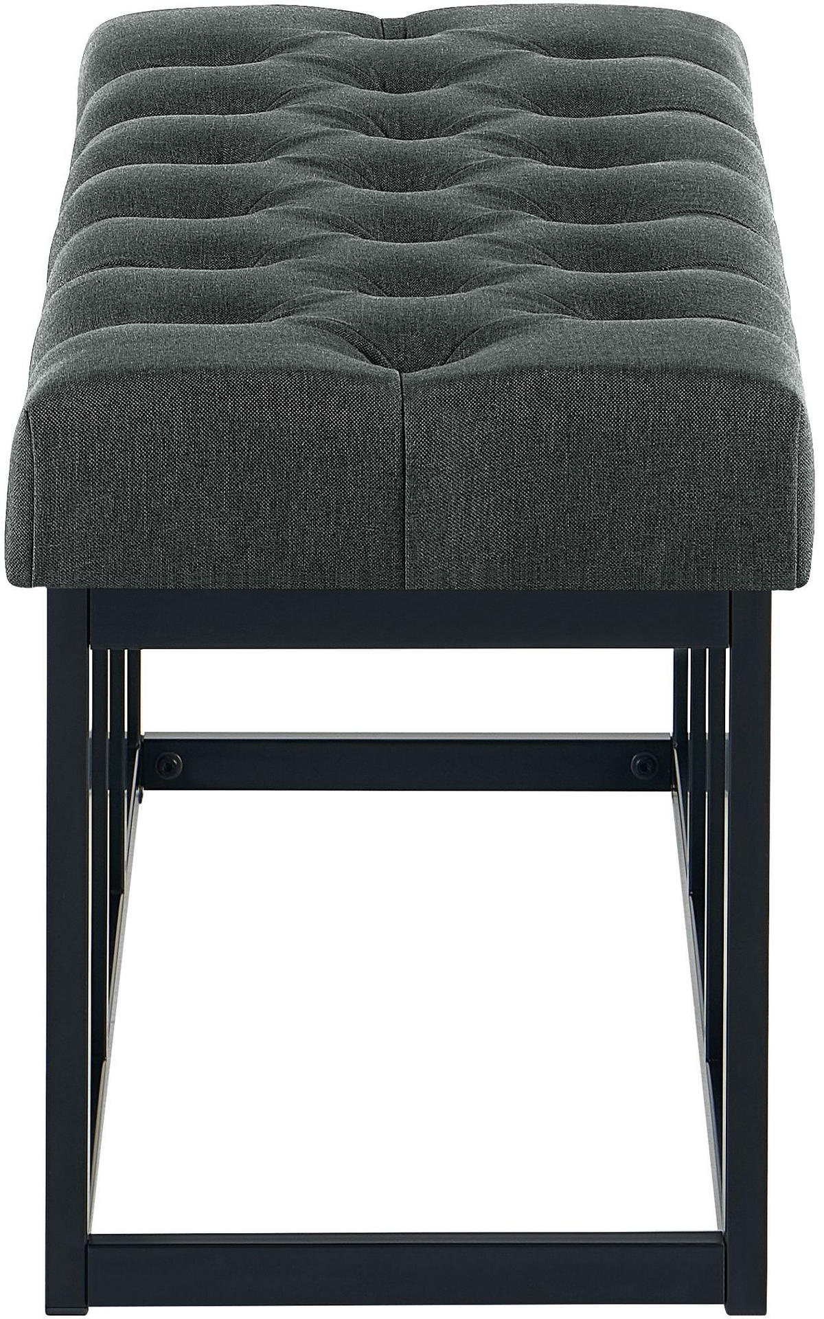 SITZBANK 100/38 cm Stoff Dunkelgrau - Dunkelgrau/Schwarz, Textil/Metall (100/46/38cm) - CLP