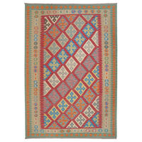 HANDWEBTEPPICH Kelim Gashgai Rot 298/208 cm Schurwolle - Rot, Textil (208/298cm) - Looma