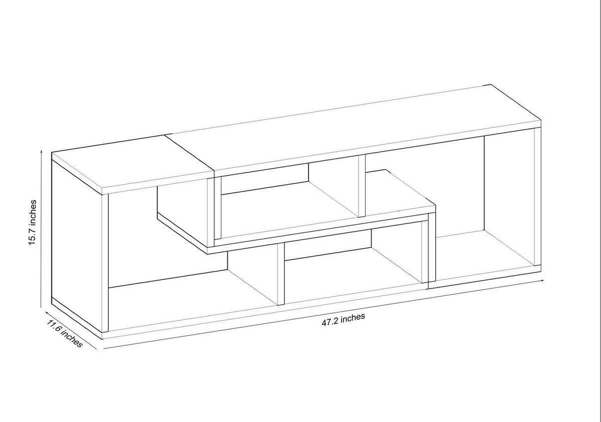 TV-ELEMENT Tetris Eiche - Alteiche, Holzwerkstoff (120/40/29.5cm)