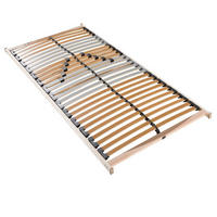 LATTENROST 90x190 cm vormontiert 28 Latten 5-Zonen belastbar ca. 150 Kg Birkenschichtholz - Braun, Holz (90/190cm) - Sleepneo