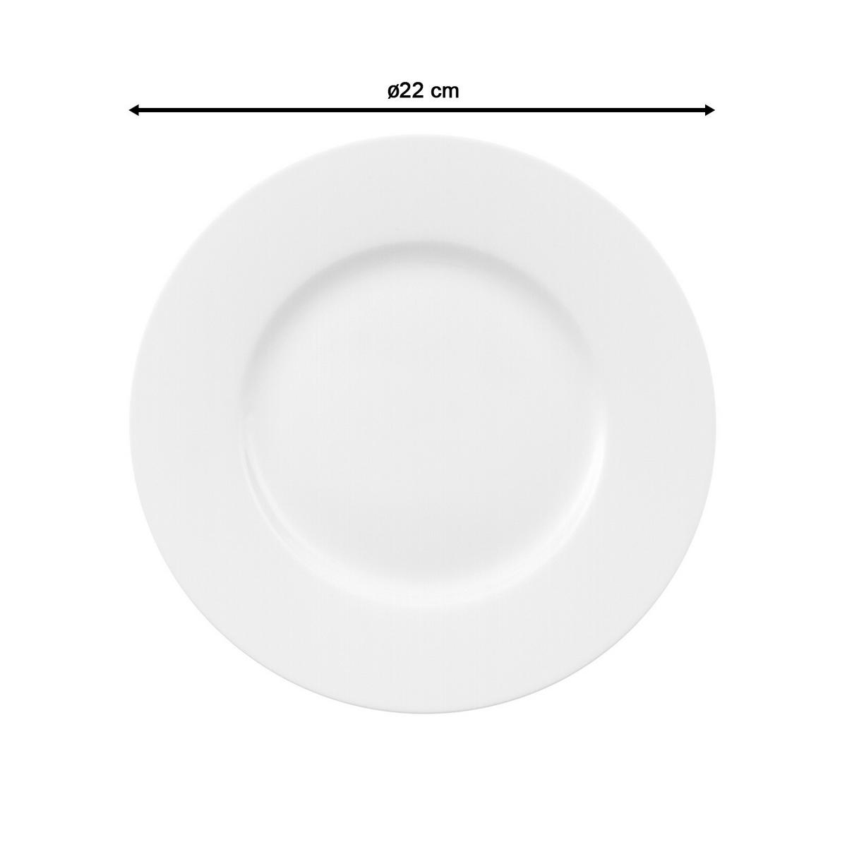 FRÜHSTÜCKSTELLER Royal weiß ø 22.0 cm 6er Set - Weiß, Keramik (22cm) - Villeroy & Boch