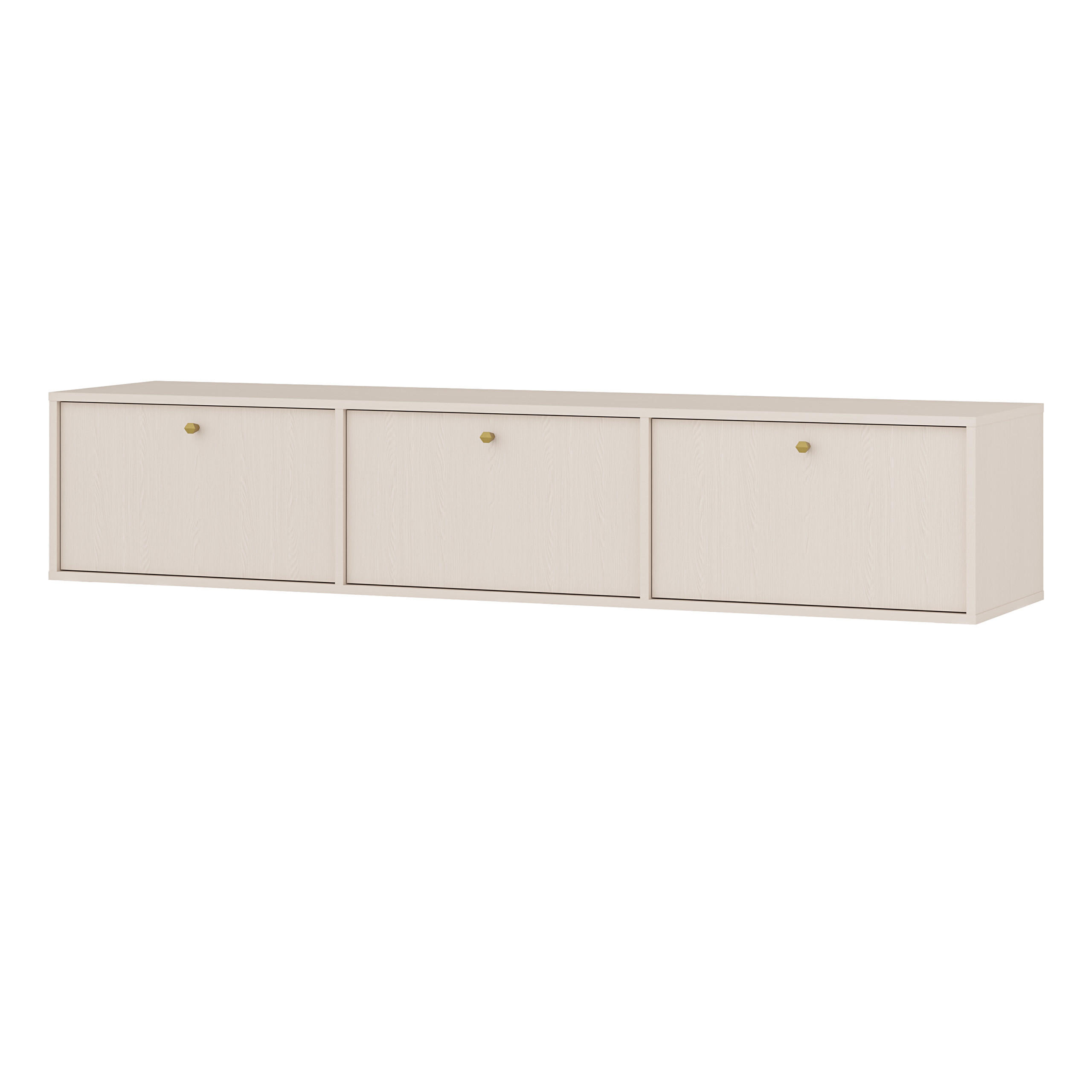 LOWBOARD TORINO 180x40,8x35 cm mit 3 Türen Beige - Beige, Holzwerkstoff (180/35/40.8cm) - MASSENO