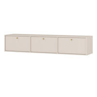 LOWBOARD TORINO 180x40,8x35 cm mit 3 Türen Beige - Beige, Holzwerkstoff (180/35/40.8cm) - MASSENO