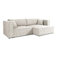 SOFA Jimmy 3 Sitzplätze Weiß-Beige - Weiß, Holz (245/77/148cm) - Petits-meubles