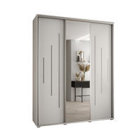 SCHWEBETÜRENSCHRANK 235,2/190/60 3-türig - Silberfarben/Weiß, Holz/Metall (190/235/60cm) - Abiks Möbel