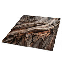 TISCHPLATTE 50x50 cm – Baumgewebe - Türkis, Glas (50/50/0.4cm) - Wallfluent