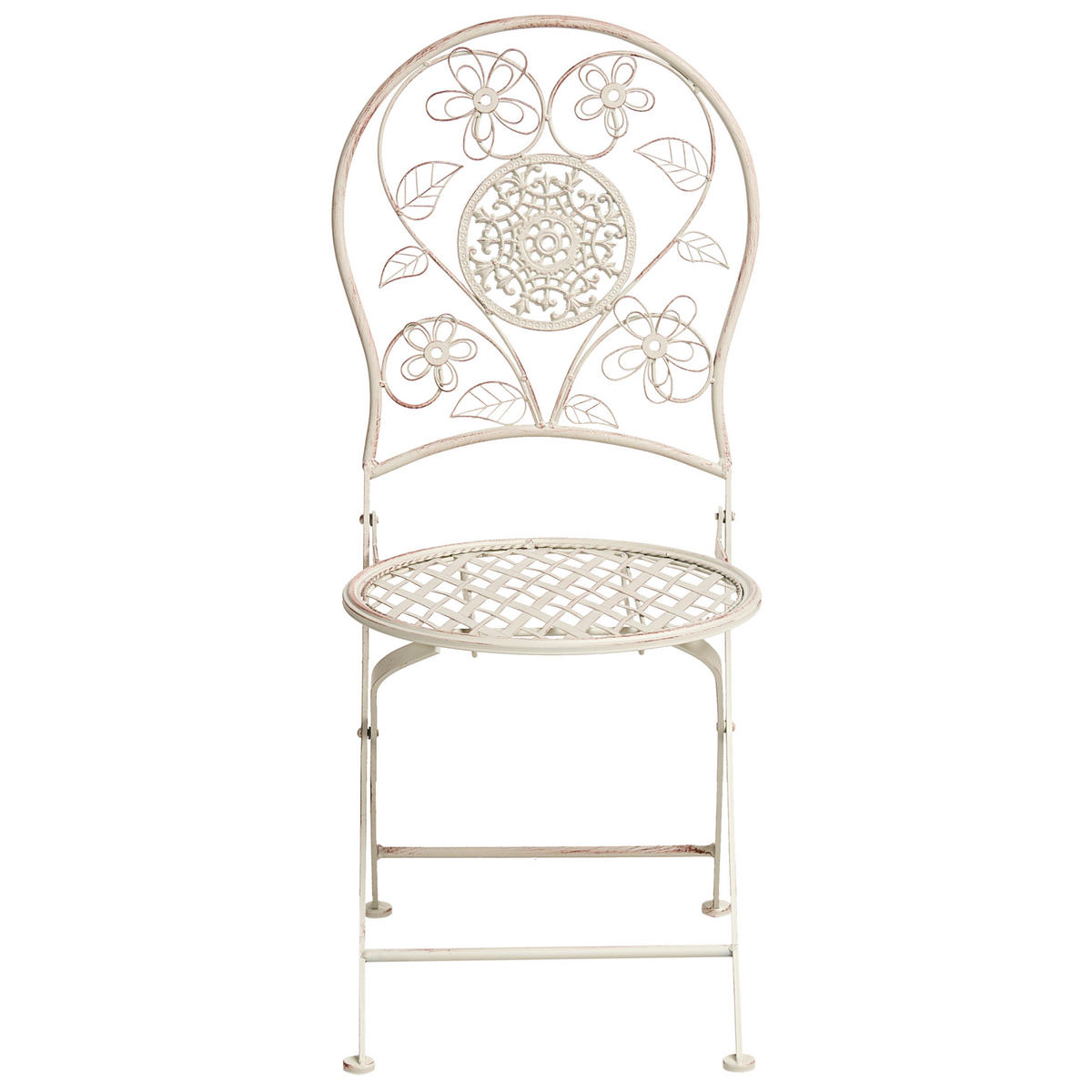 GARTENSTUHL 2er-Set Hellbeige Yaviza - Beige, Metall (40/95/45cm) - Beliani