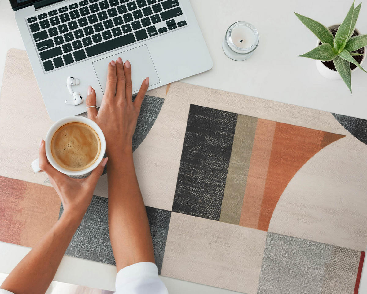 SCHREIBTISCHUNTERLAGE 100x50 cm Beige - Beige/Grün, Kunststoff (100/50/1.6cm) - Wallfluent