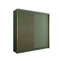 KLEIDERSCHRANK Tiara 203 Grün, Schiebeschrank - Grün, Holzwerkstoff (203/216/62cm) - Bettso
