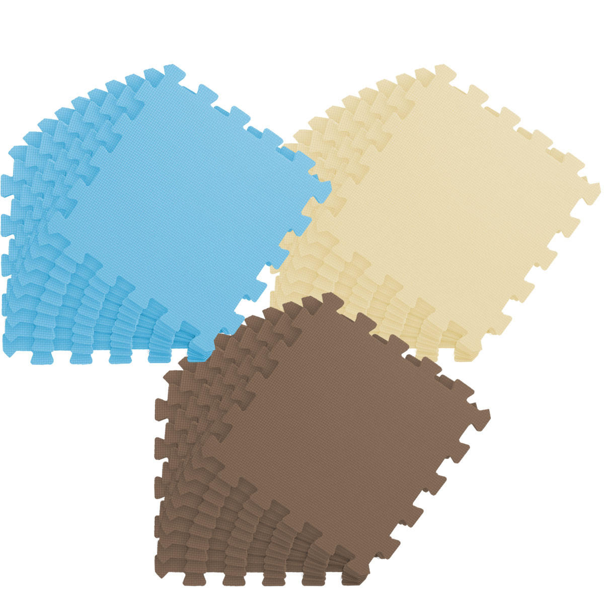SPIELMATTE ab Null - 270/90 cm Puzzlematte Beige - Multicolor, Kunststoff (30/30cm) - Littletom
