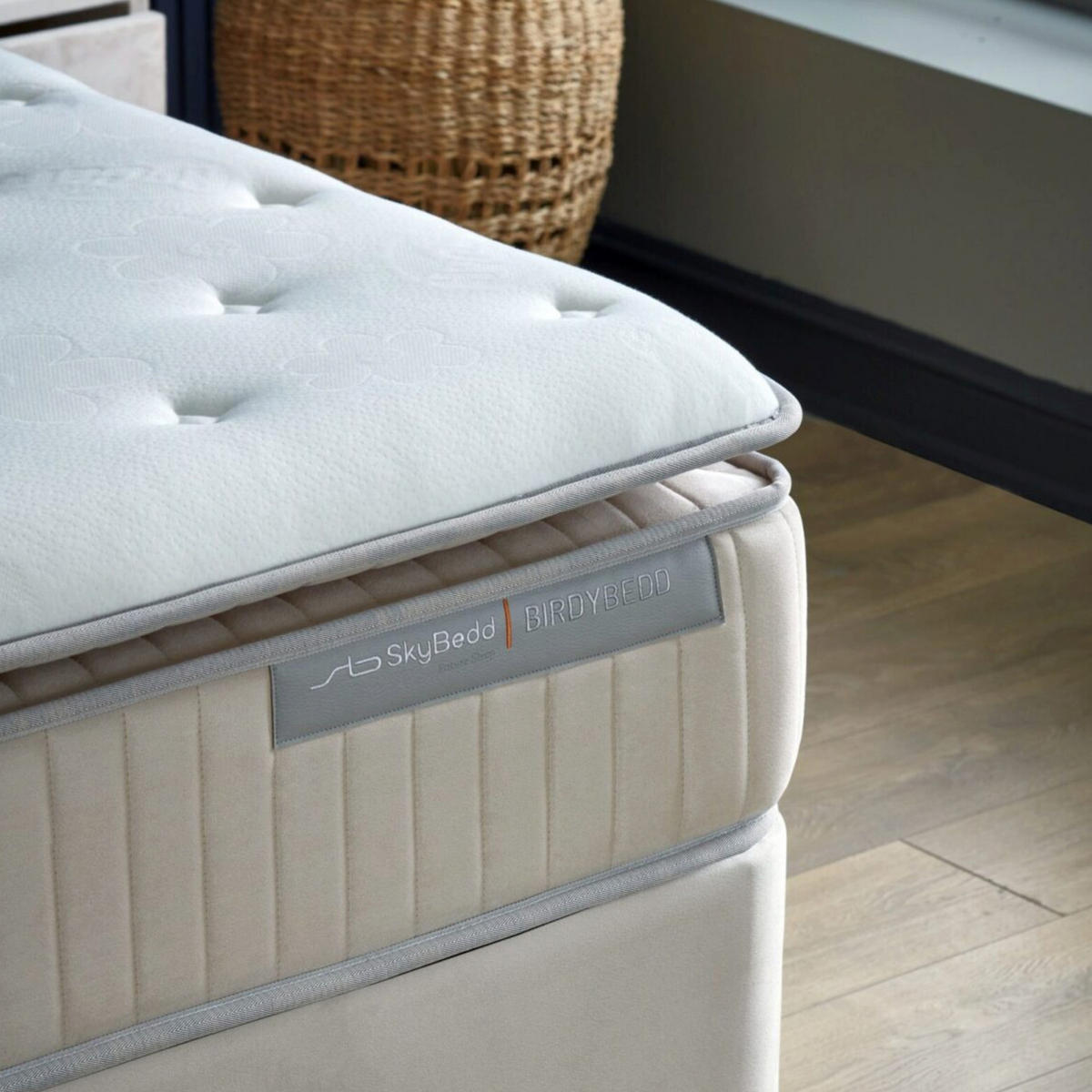 BOXBETT BIRDY Bett Beige mit Matratze 180x200 - Beige, Holz (180/200cm)