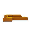 ECKSOFA links Ruby aus Samt gelb 4 Sitzplätze - Gelb, Textil (180/273cm) - Micadoni