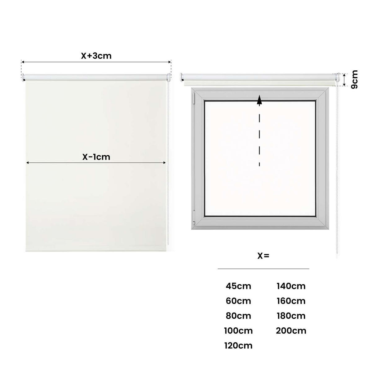 VERDUNKELUNGSROLLO Creme 140x180 cm - Beige, Kunststoff (140/180cm) - STORESDECO