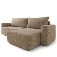 ECKSOFA BELARO BL Beige Chenille mit Schlaffunktion - Beige, Holz/Textil (280/162cm) - MASSENO