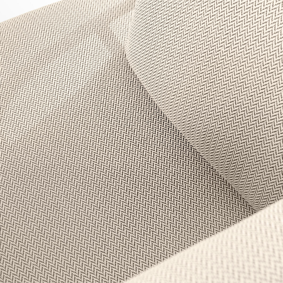 GARTENSESSEL RAMBE inkl. Auflagen, Stahlgestell, Modern, Weiß - Beige/Weiß, Textil/Metall (79/80/80cm) - KONSIMO®