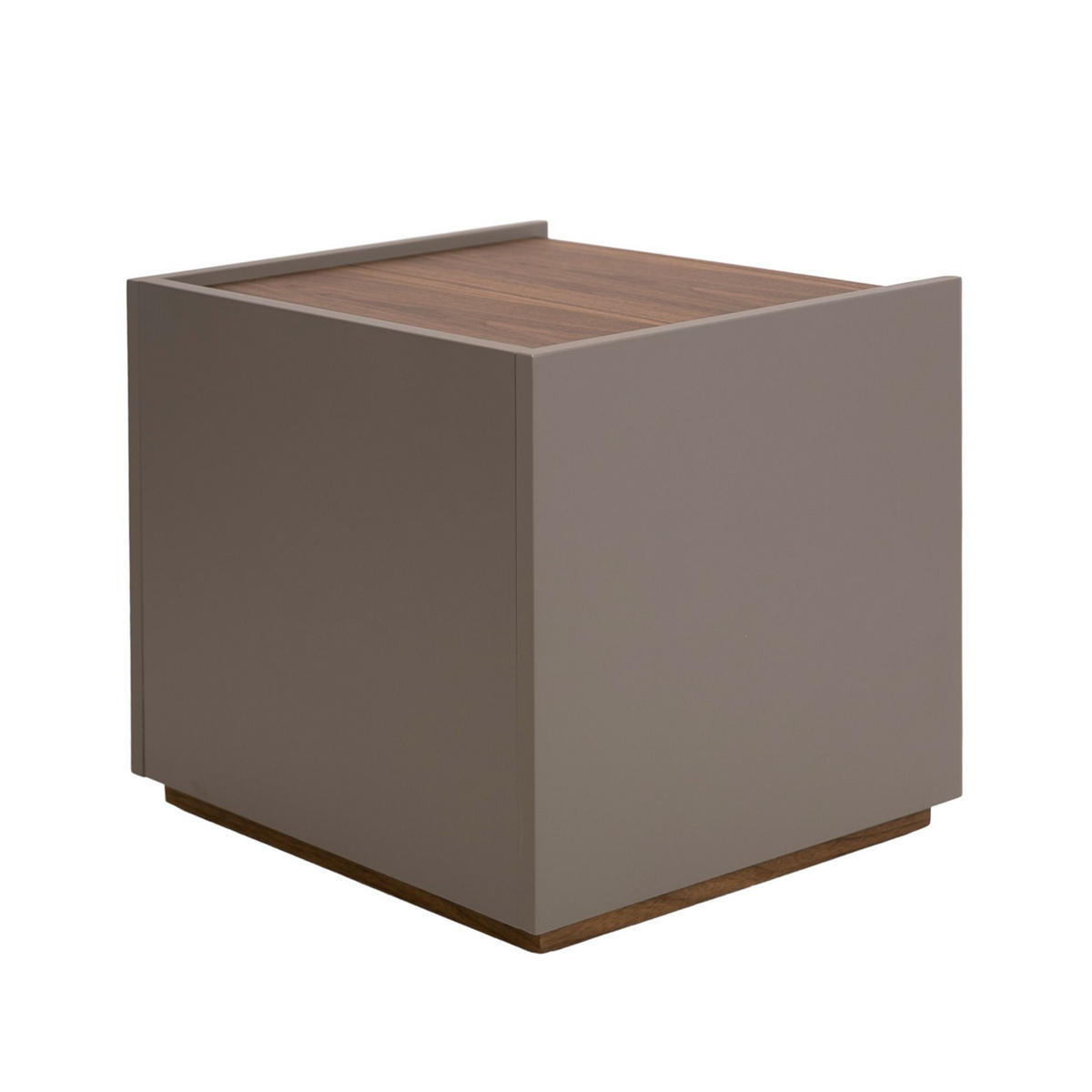 NACHTTISCH aus grauem Holz und Walnuss - Multicolor/Braun, Holz/Holzwerkstoff (50/45/45cm) - ANGEL CERDA