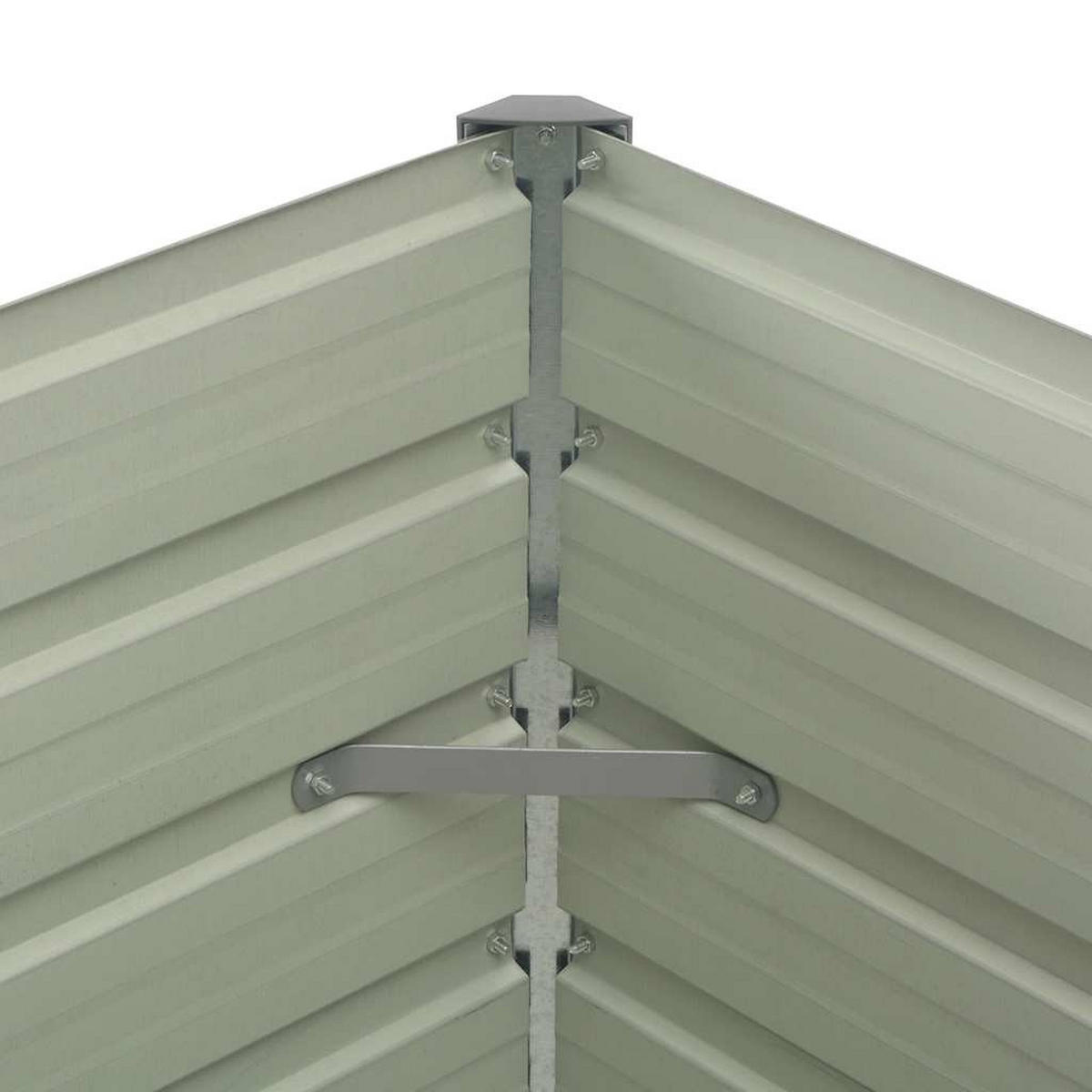 HOCHBEET Anthrazit 100/100/77 Cm Verzinkter Stahl - Anthrazit, Metall (100/77/100cm) - vidaXL