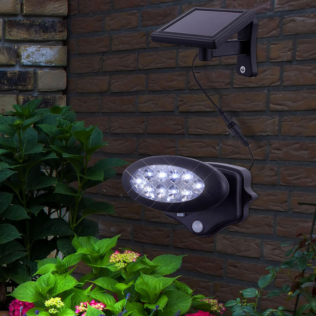 LED STRAHLER Solar Kunststoff Anthrazit - Anthrazit, Kunststoff (17/17/11.3cm) - Globo Lighting