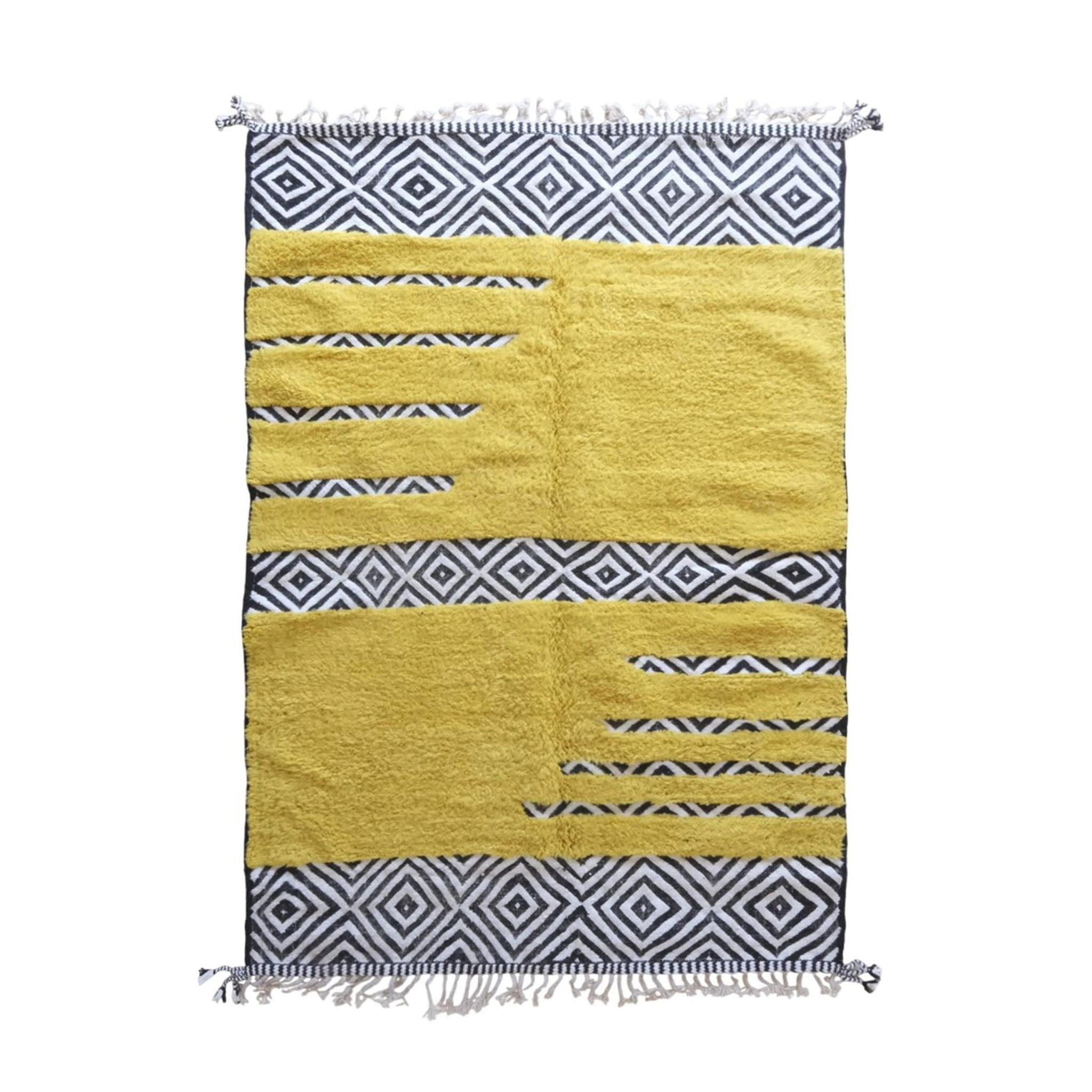 BERBERTEPPICH aus reiner Wolle 196x 296 cm - Gelb, Naturmaterialien (196/296cm) - AFK Living