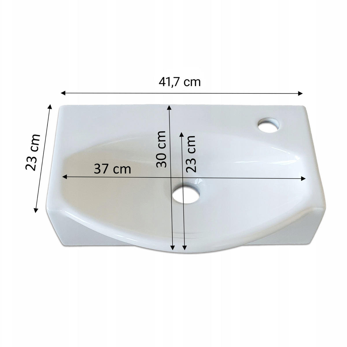 WASCHTISCHKOMBI 40cm mit Waschbecken weiß - Weiß, Holzwerkstoff (40/60/23cm) - Stamar