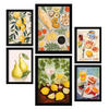 POSTER Set Mit 6 Zitronen Und Marmelade A3 & A4 Schwarzer Rahmen - Schwarz, Papier (29/3cm) - Nacnic