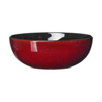 SERVIERSCHALE Gambia rot Ø 22,5 cm - Rot, Keramik (22.5/8/22.5cm) - Ritzenhoff Breker