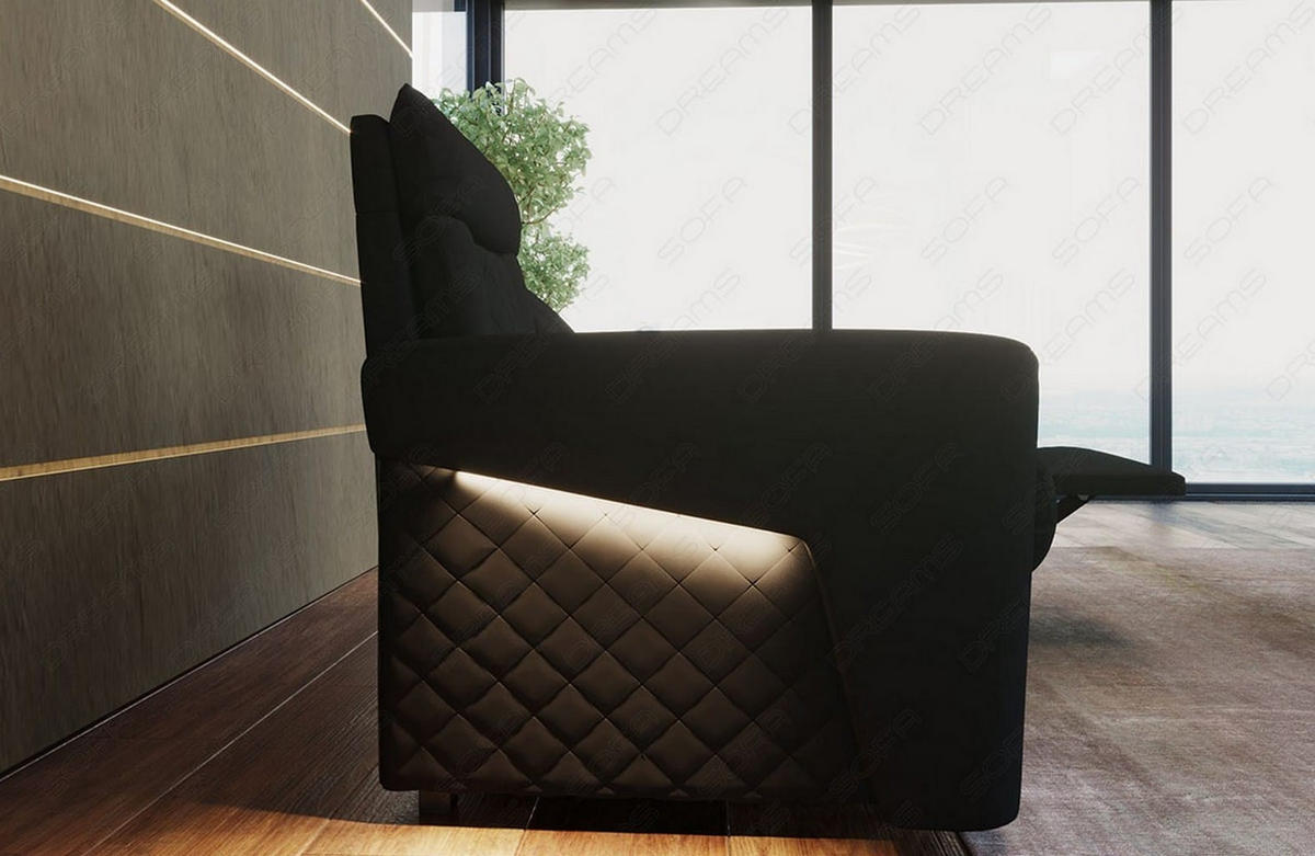 KINOSESSEL Kinosessel Relax Schwarz - Schwarz, Kunststoff (190/94/92cm)