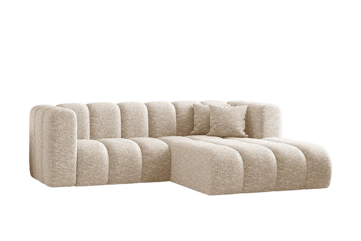 ECKSOFA L-form Sofa Grand modular stoff Haga Ecru Rechts - Ecru, Holz (227/179cm) - Kaiser Möbel