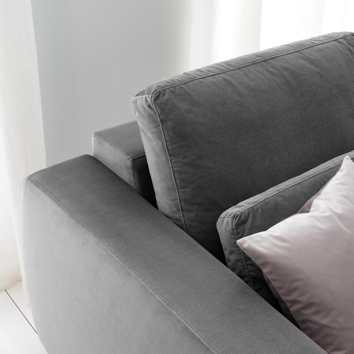 SESSEL - Schwarz/Grau, Kunststoff/Textil (116/80/117cm) - home24