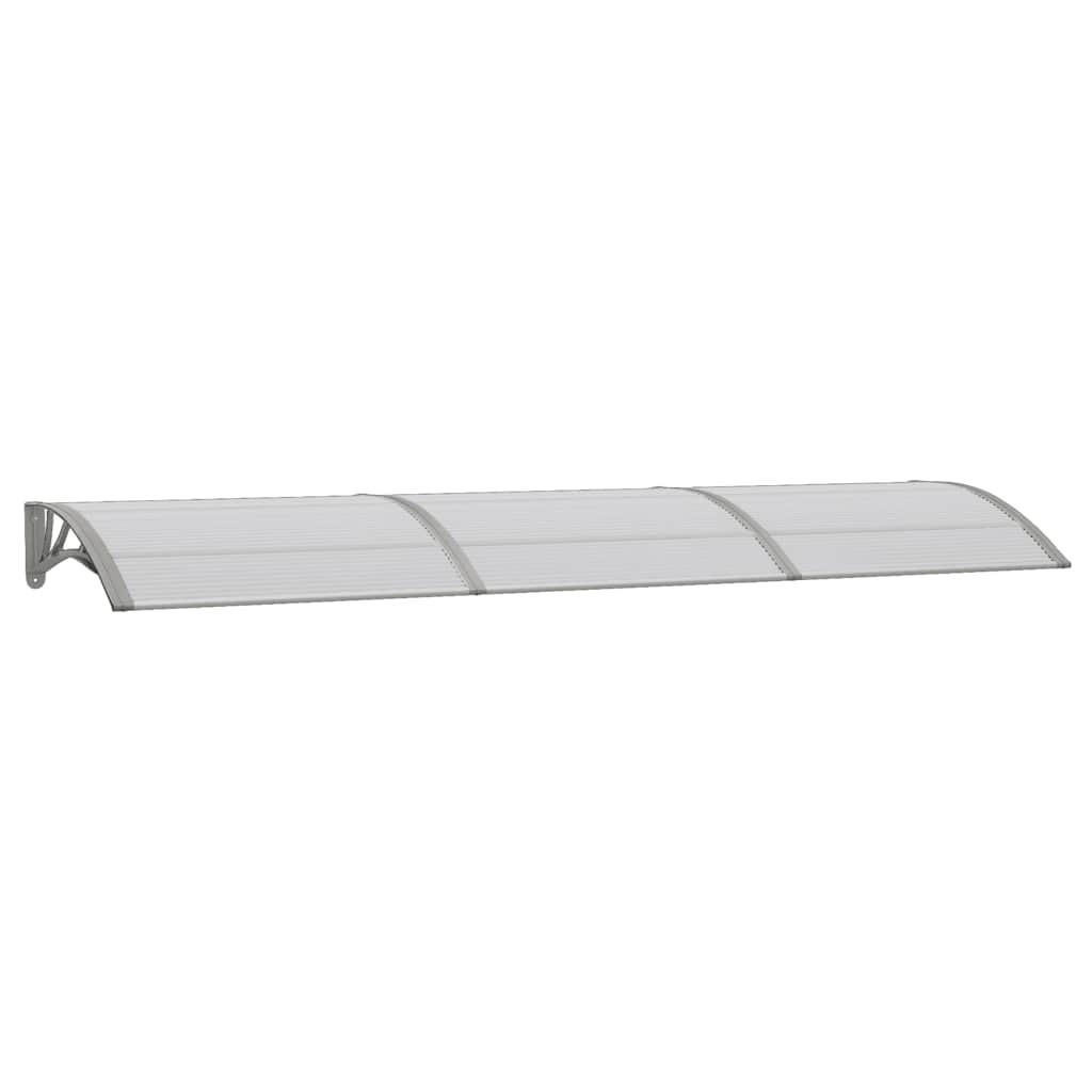 TÜRVORDACH Grau 300x75 cm Polycarbonat - Grau, Textil (300/23/75cm) - furnicato